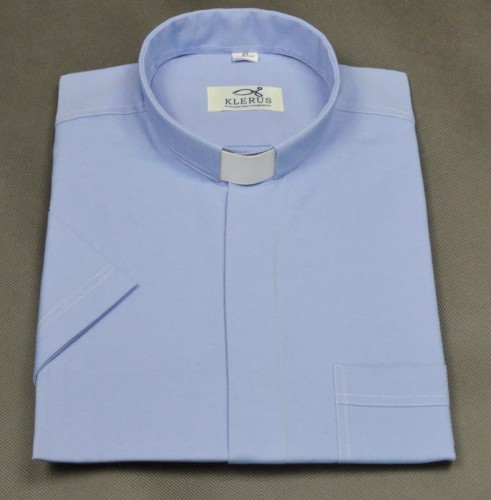 niebieska koszula kapłańska KK11