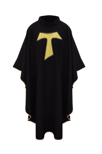Czarny ornat franciszkański - przód