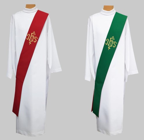 stuła diakońska czerwono-zielona