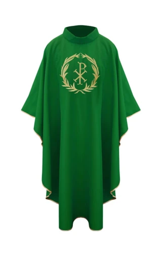 Ornat zielony z wieńcem laurowym - przód