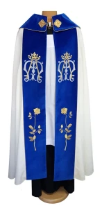 Kapa Maryjna ecru haftowana / 229