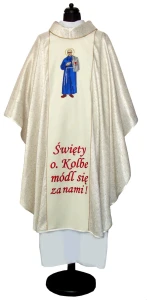 Ornat tkany z wizerunkiem Św. Maksymiliana Kolbe/206E
