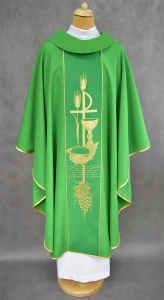 Ornat zielony z symbolami eucharystycznymi/207-Z