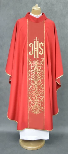 Ornat czerwony IHS ornamenty