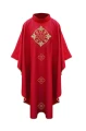 Czerwony ornat z haftem eucharystycznym - przód 
